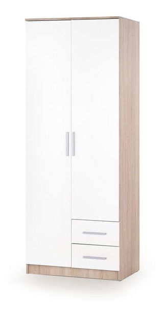 Ormar za garderobu Lappa (bijela + hrast sonoma)