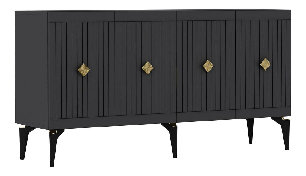 Skrinka Lideke 1 (antracit + zlatá) 