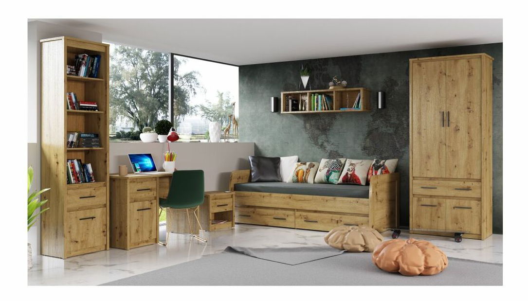 Regál IRON (artisan tölgy)