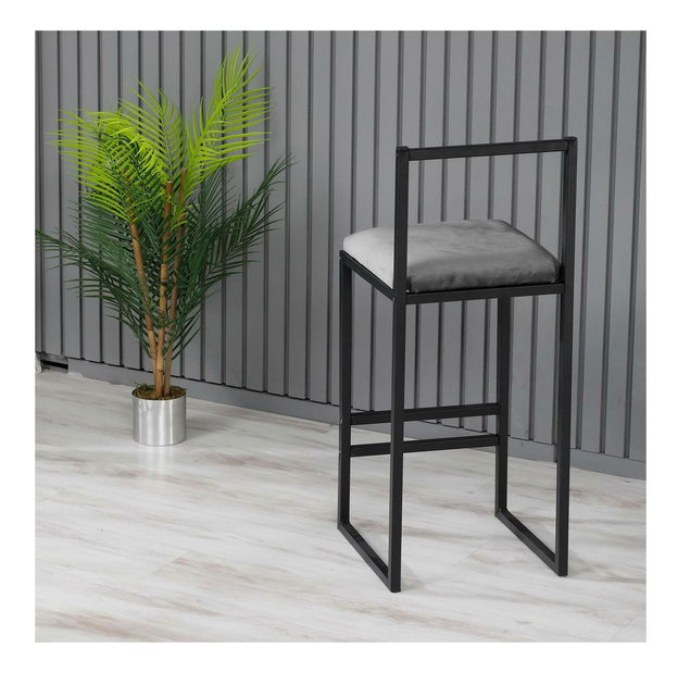 Scaun tip bar Nathaniel (Gri)