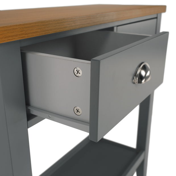 Măsuță consolă Freude (gri + deschis nuc)