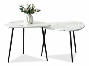 Konferenčný stolík Rossi Zest Xl (biela + čierna)