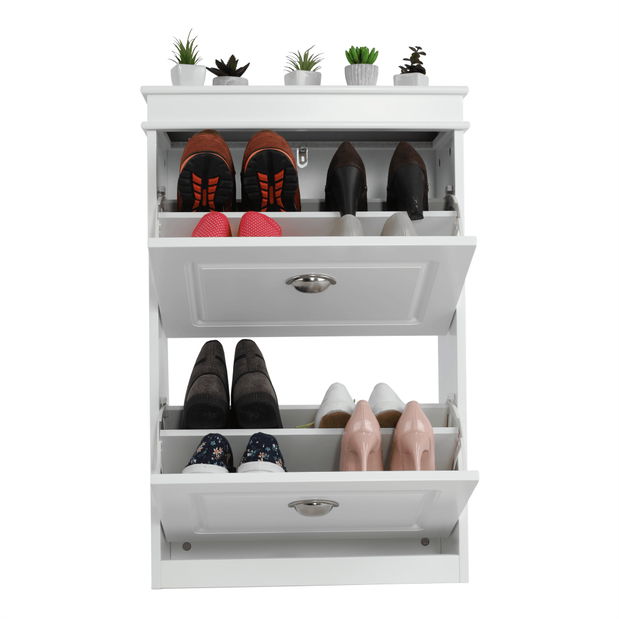 Cipőtároló 2 soros Slebera typ 1 (fehér)