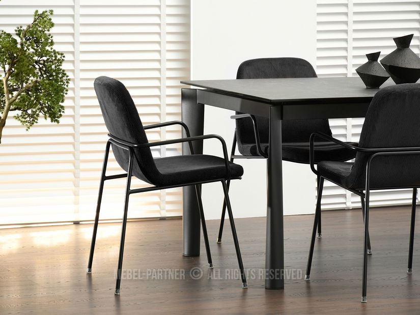 Stolička Ulrika (čierna)