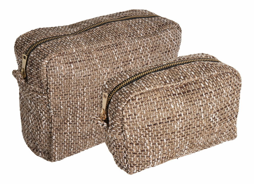 Toaletné tašky 2 ks Saveria (hnedá)