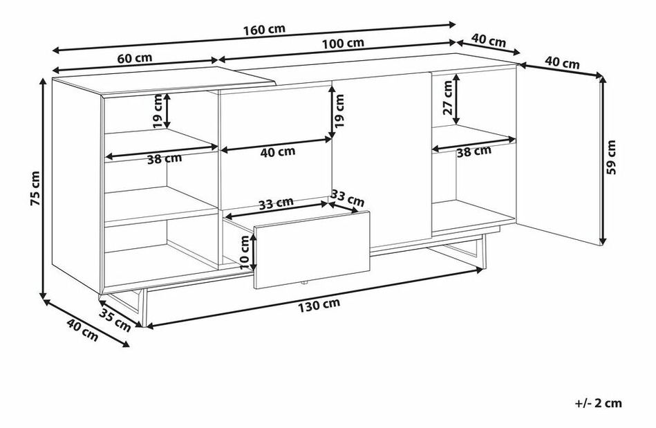Komoda Finnick (svetlé drevo)