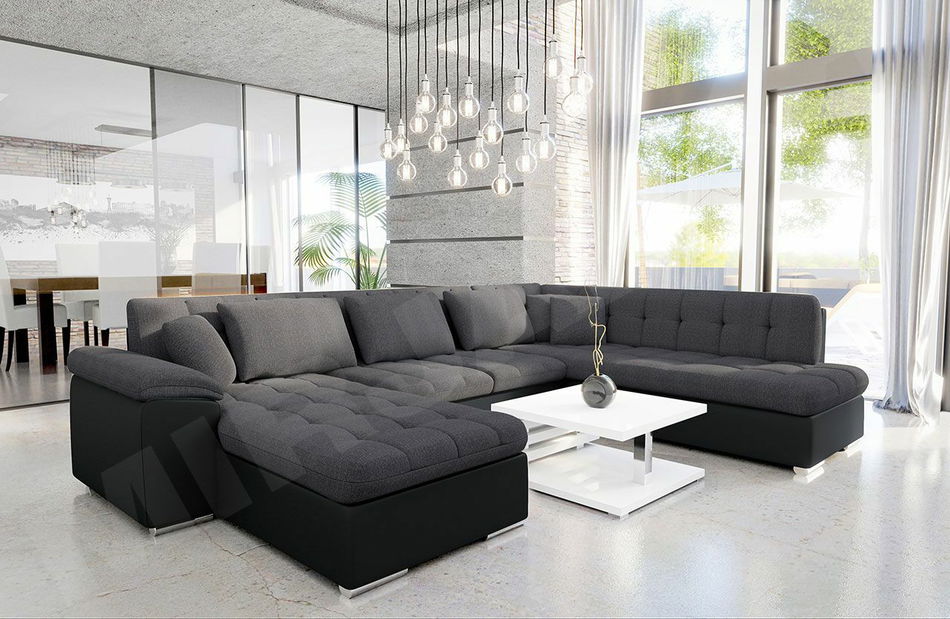 Sarokkanapé Vegas Bis (sötétzöld + fekete) (J) *bazár