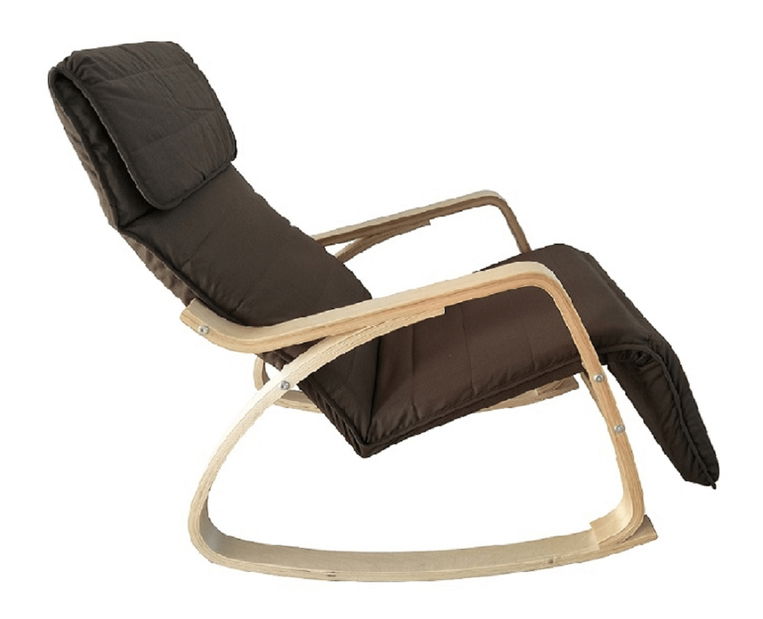 Hojdacie kreslo Runde (hnedá + breza)