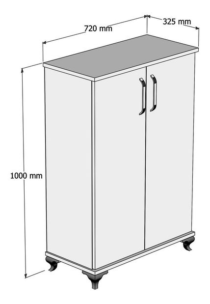 Dulap pentru pantofi Asana (alb) *resigilat