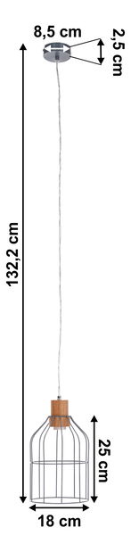 Viseći luster Adrana (siva)