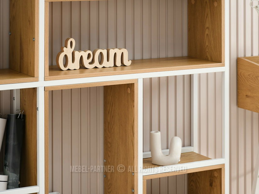 Regál Julia (dub + biela)