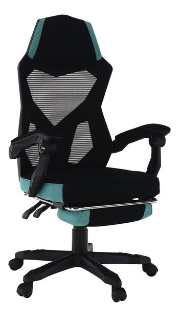 Fotoliu birou Jovik (negru + mentol)