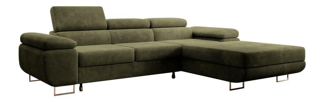 Sarokkanapé Grande (J) (oliva + króm)