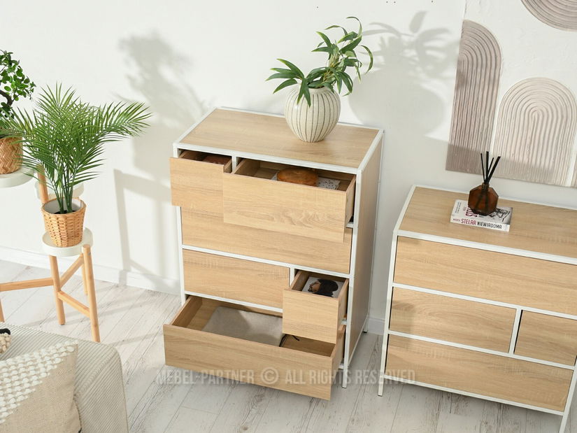 Komoda Soren Kom (sonoma + bijela)