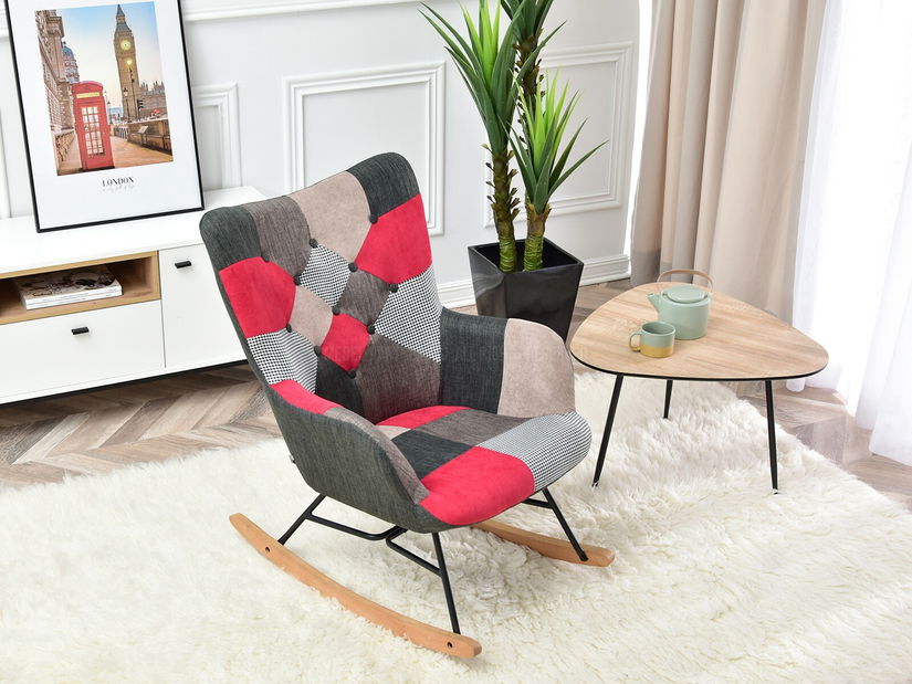 Fotelja Sibyla (patchwork + crna bukva)