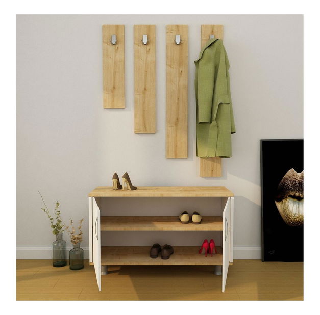 Predsieňová zostava Povipe 2 (dub + biela) 