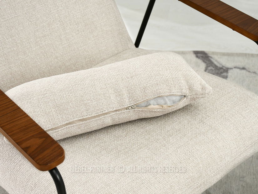 Kreslo Elba (krémová + orech)