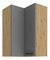 Horná rohová kuchynská skrinka Lucid 60x60 GN-90 2F (90°) (korpus: dub artisan + front: mdf dustgrey)