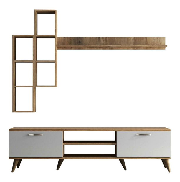 Mobilier living Lavune 2 (alb + Pin atlantic) *vânzare stoc