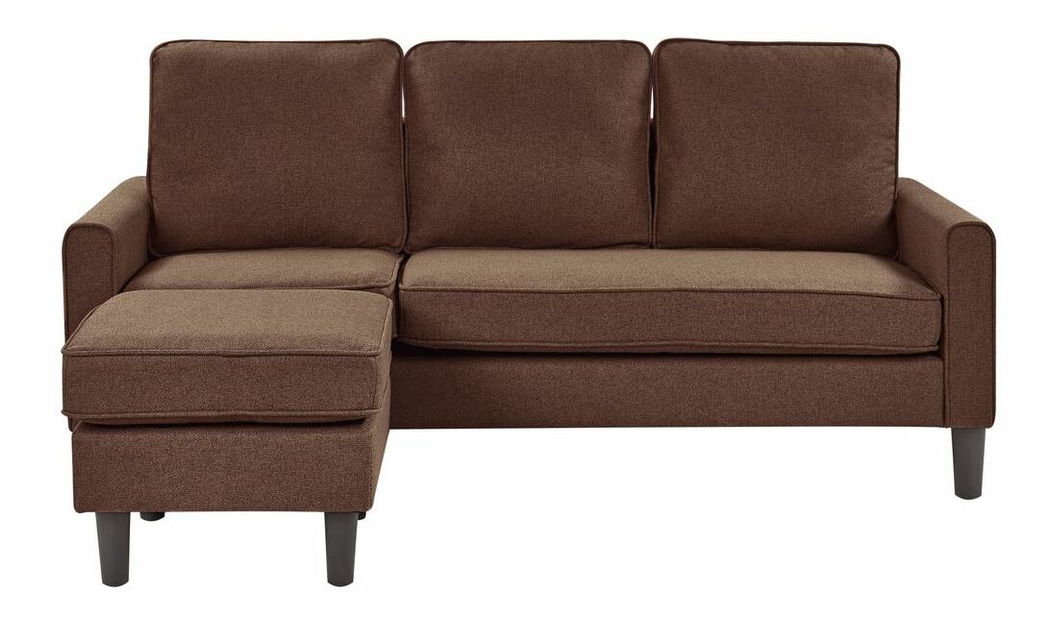 Háromszemélyes kanapé Arran (barna) (taburettel)