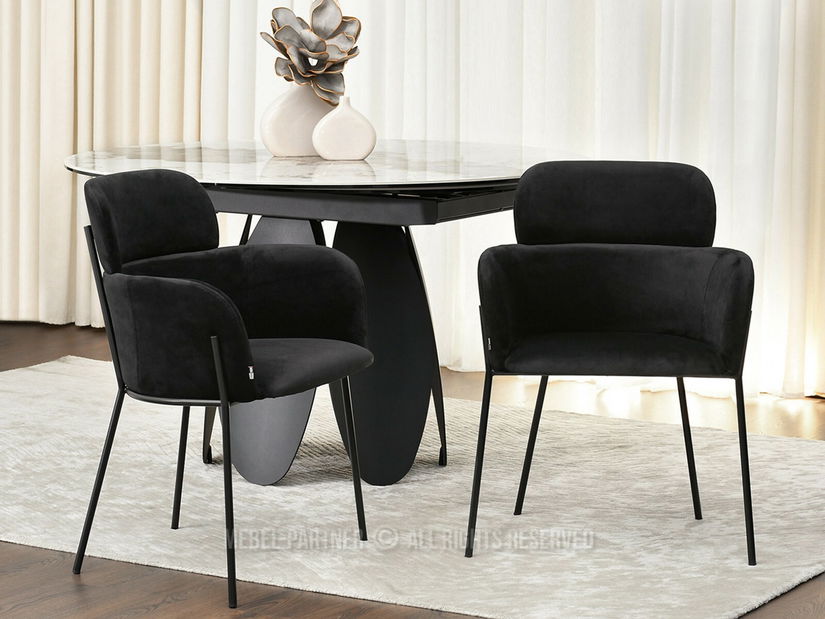 Scaun sufragerie Bastante (negru)