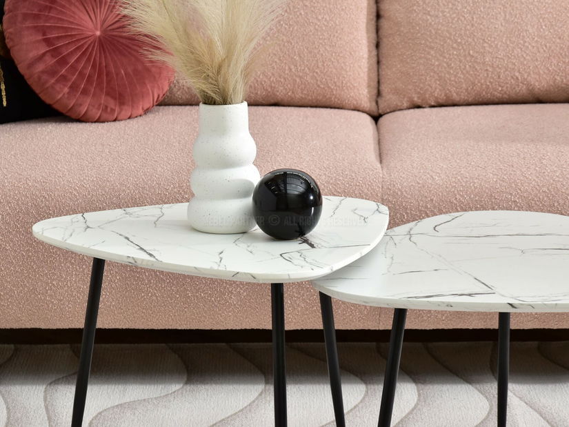 Konferenčný stolík Rossi Zest Xl (biela + čierna)