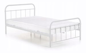 Fém ágy 120 cm Pavot (fehér) (ágyráccsal)