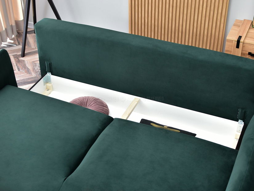 Kétszemélyes kanapé Lasciare (zöld + fekete)