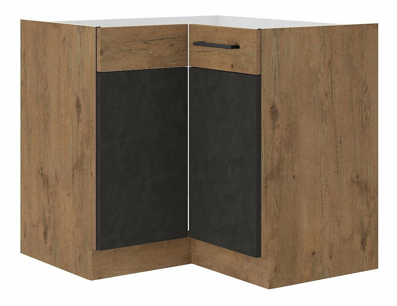 Kutni donji kuhinjski ormarić Virion 90 x 90 ND 2F BB (hrast lancelot + matera)