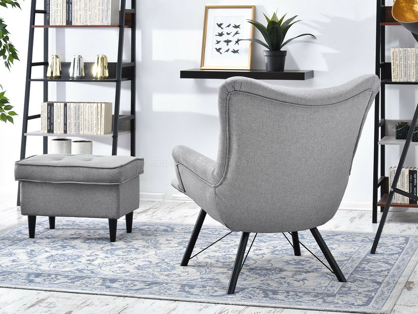 Fotoliu relax Dawntawn (gri + negru)