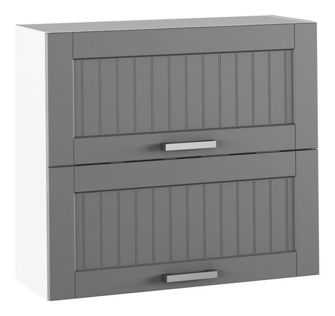 Dulap superior de bucătărie Janne Typ 12 (gri închis + alb)