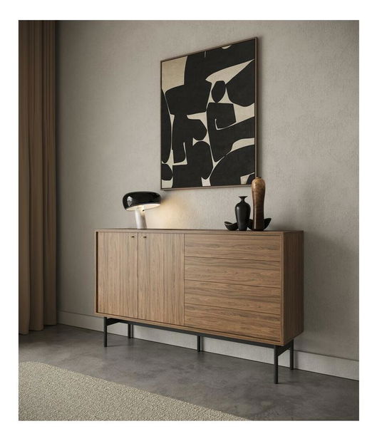 Komoda Oscar O6 (orah + crna)