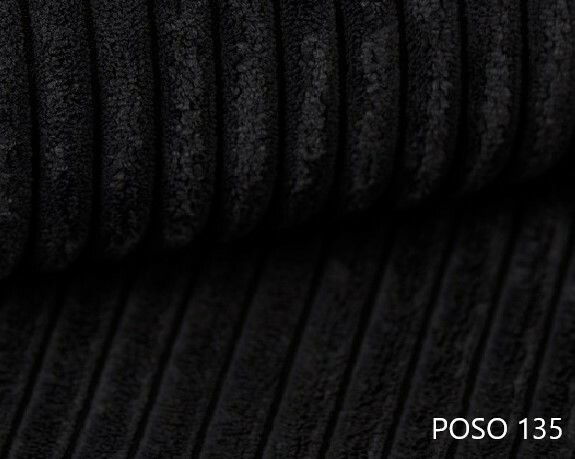 Rohová sedačka Baria (P) (čierna)