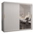Šatníková skriňa so zrkadlom 200 cm Riana Wa 2 200 (biela)