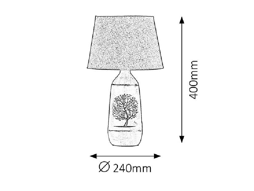 Stolová lampa Dora 4374 (biela + sivá)