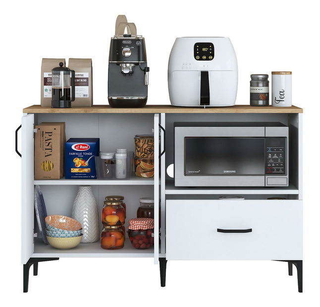 Komoda Jenaretta 161 (bijela + orah)