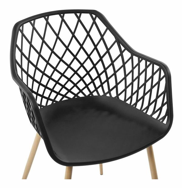 Set 2 ks. jedálenských stoličiek NASSUA (čierna)