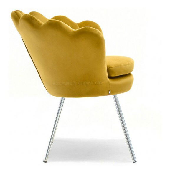 Fotel Lasair (mustár + króm)