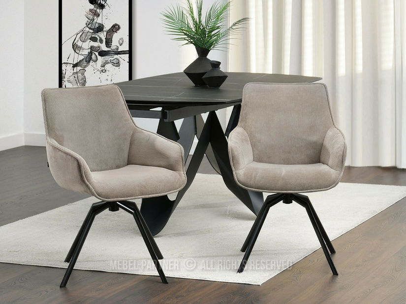 Scaun Liam (bej închis + negru)