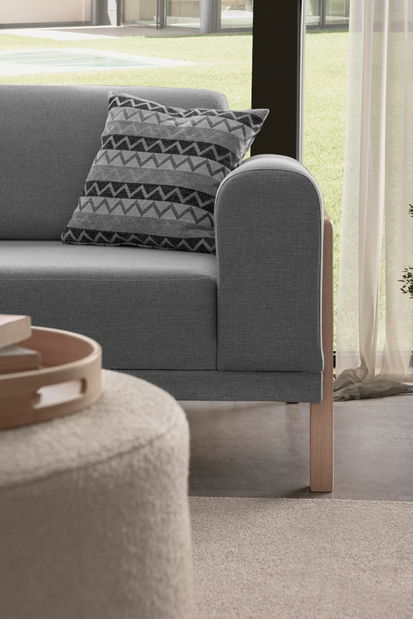 Rohová sedačka Lattino (sivá) (L)