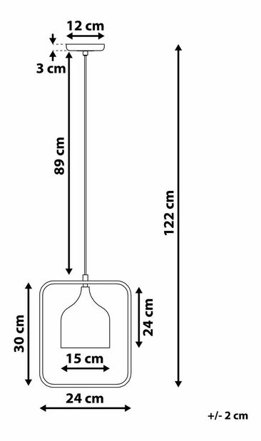 Závesná lampa Marlone (čierna)