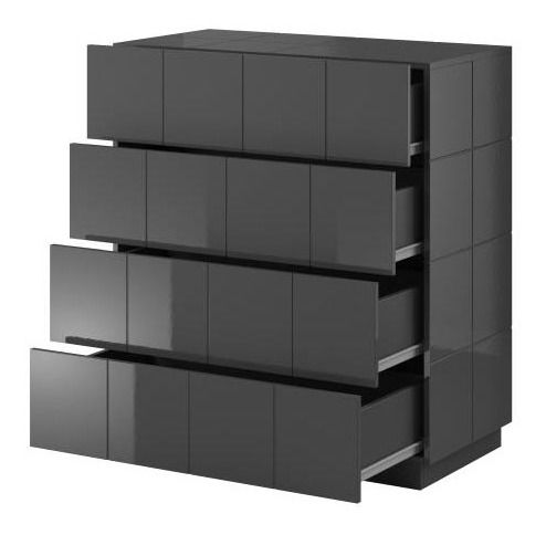 Komoda Rojan (grafit lesklá)