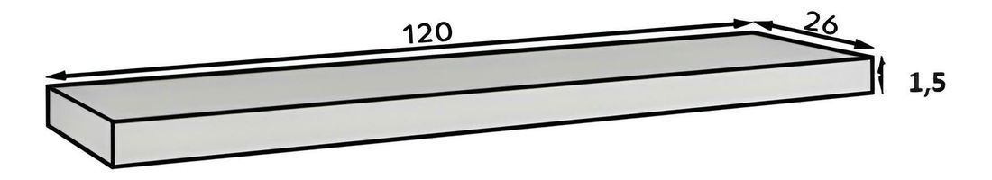 Polička Ameria 120 (dub artisan)