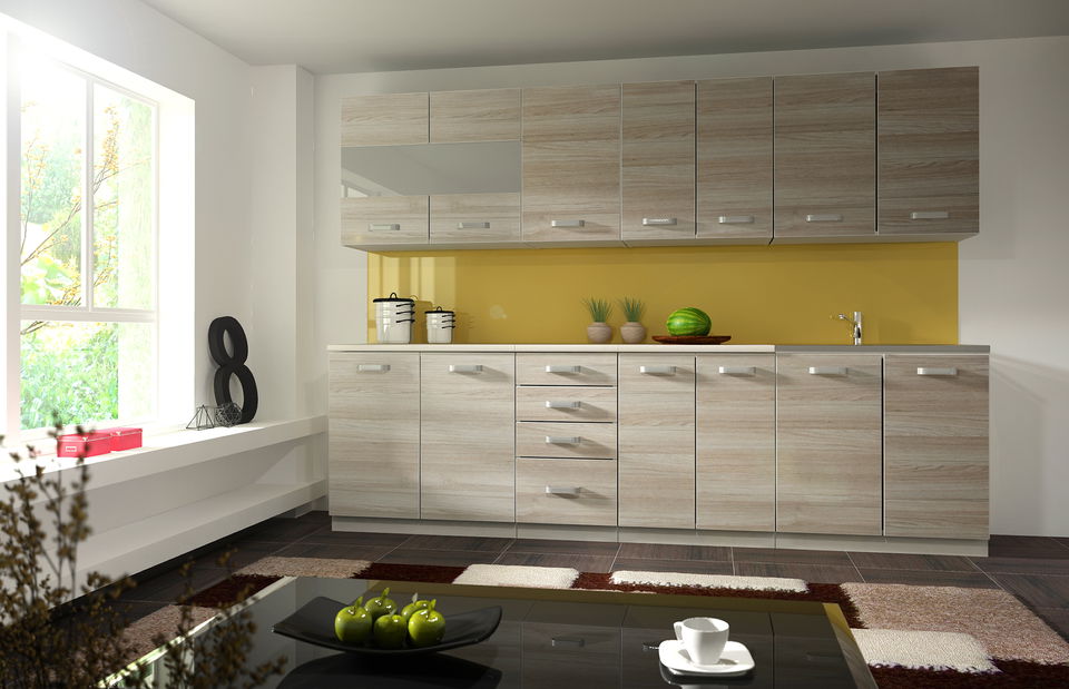 Bucătărie Edris 2 260 cm (acacia + hiteak)