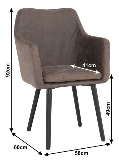 Blagovaonska stolica Danar (smeđosiva) 