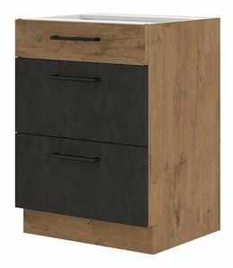 Dolná kuchynská skrinka Virion 60 D 3S BB (dub lancelot + matera)