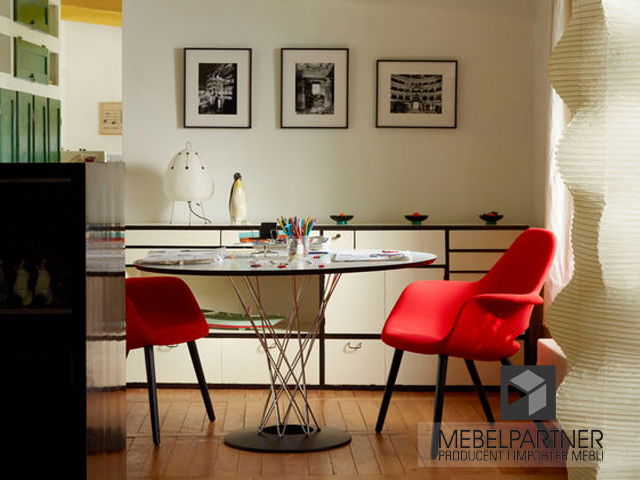 Jedálenský stôl Torpedo (biela + chrómová)