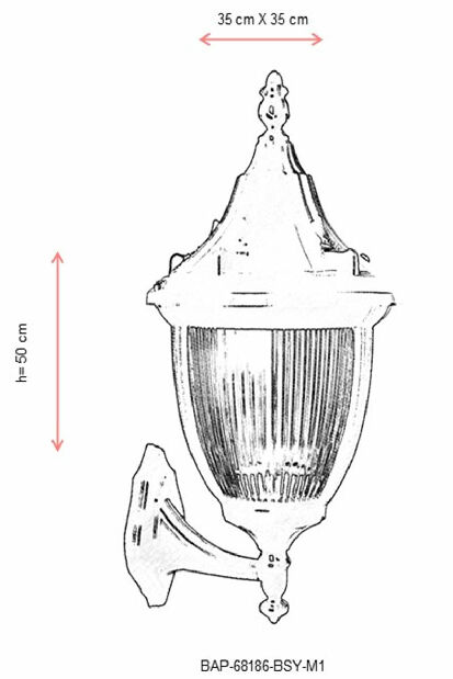 Iluminat de perete pentru exterior Devonte (Negru)