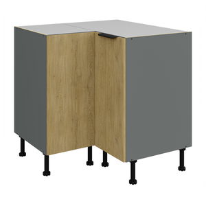 Dulap inferior de bucătărie de colț Carminia 90x90 DN 2F BB (stejar cremona + antracit)
