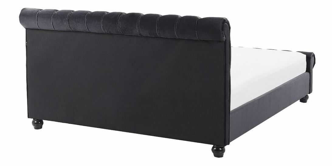 Manželská posteľ 140 cm ARCHON (s roštom) (čierna)